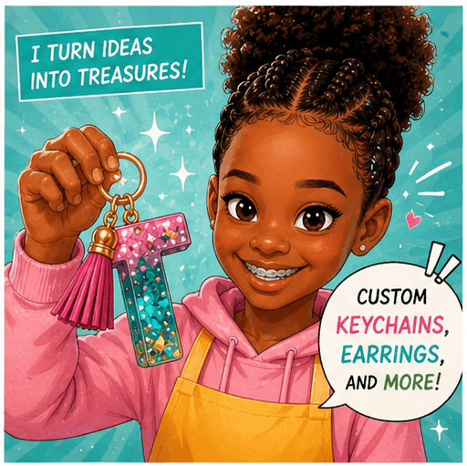 I turn ideas into treasures — custom keychains, earrings, and more